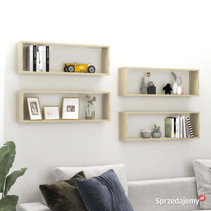 Półki ścienne kostki 4 dąb sonoma 80x15x265 Półki Warszawa