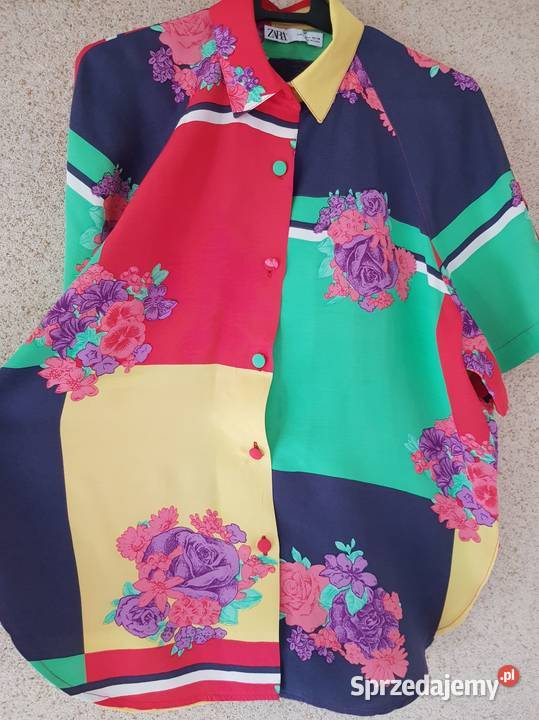 ZARA bluzka flower koszula Vintage Retro Kielce sprzedam