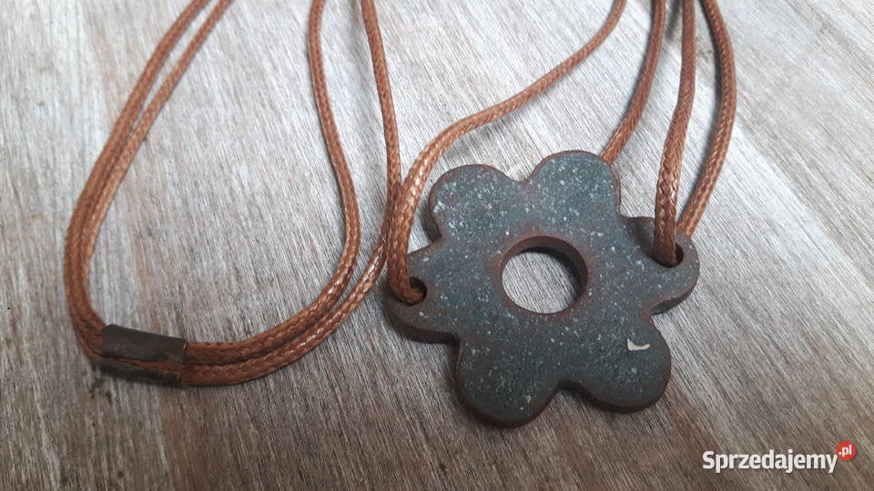 Naszyjnik ceramiczny ręcznie wykonany Otwock