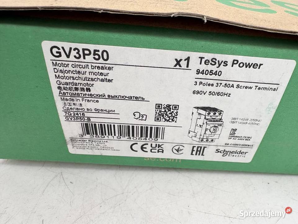 Schneider Electric GV3P50 Rozłącznik silnikowy Warszawa