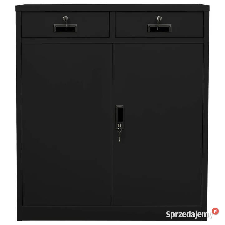 Szafka biurowa czarna 90x40x102 stalowa WM336411 Pozostałe Warszawa sprzedam