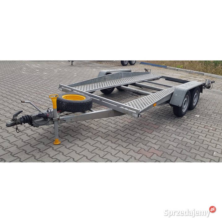 Wynajem przyczepa laweta DMC 1300 na kat B Poznań wynajem pojazdu