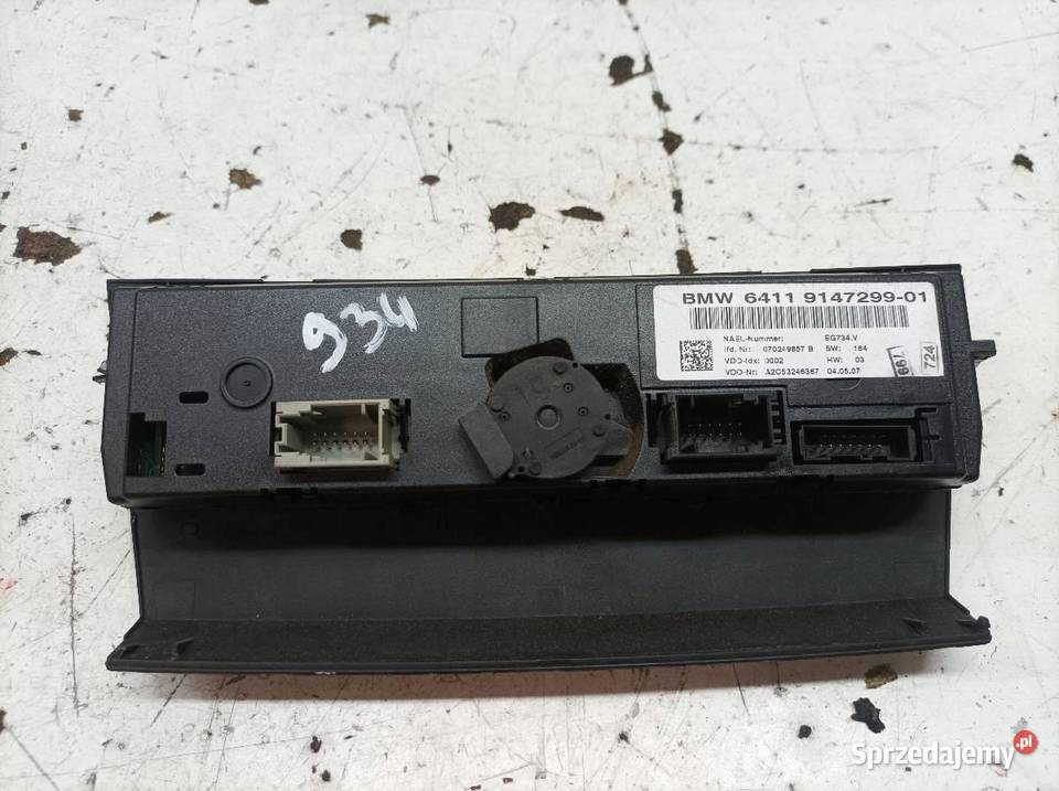 PANEL NAWIEWU 9147299 Bmw Seria 3 V 20052012 E90 Rok produkcji 2007