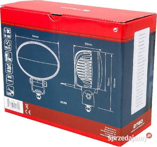 Lampa robocza LED owalna 36W 2760lm 1030V