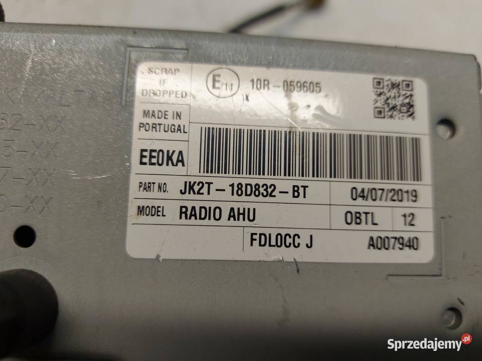 FORD TRANSIT MK8 Radio Bluetooth JK2T18D832BT