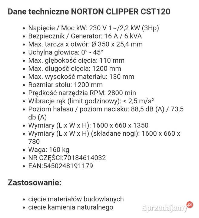 Norton Clipper CST120 Siedlce