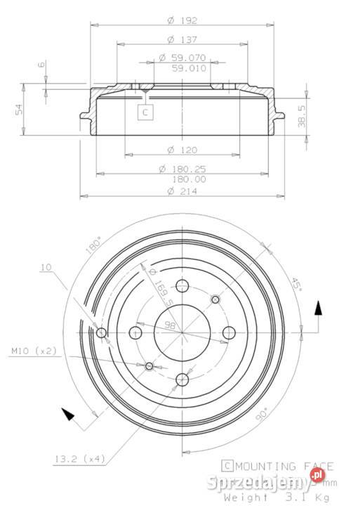 BREMBO Bęben hamulcowy 14675510 osobowe Chojnów