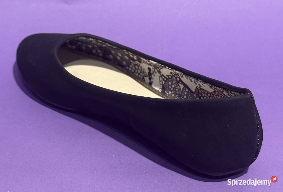 Czarne gładkie baleriny rozmiar 38 AKS5 czarny Moda i Styl Żyrardów