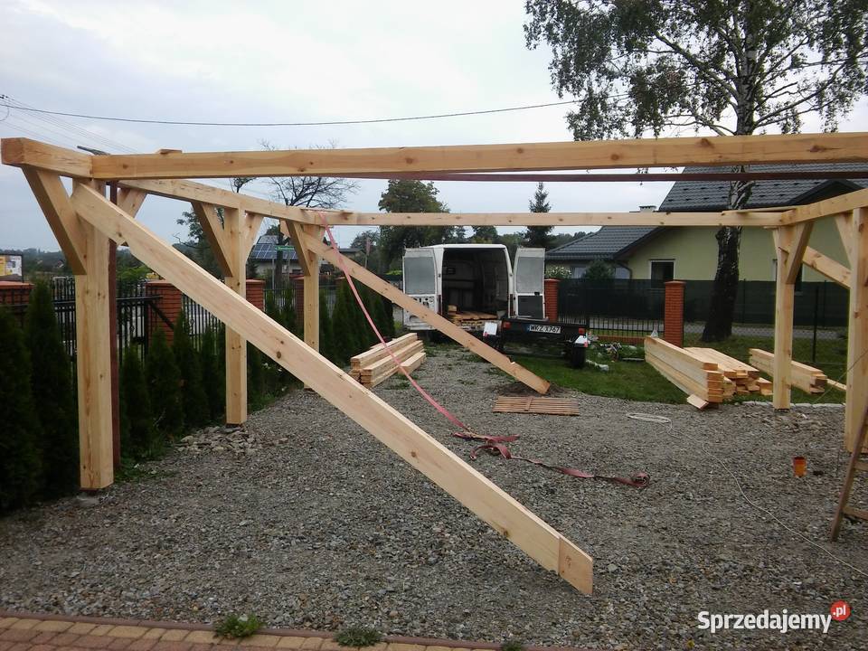 Wiata garażowa drewniana 6 x 8 Kozienice