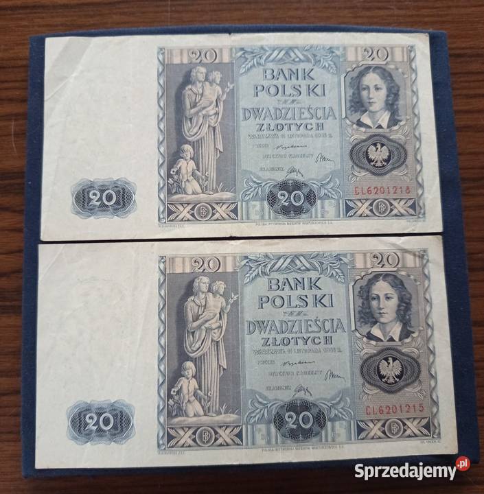 Banknoty 20 złotych Seria CL sprzedam