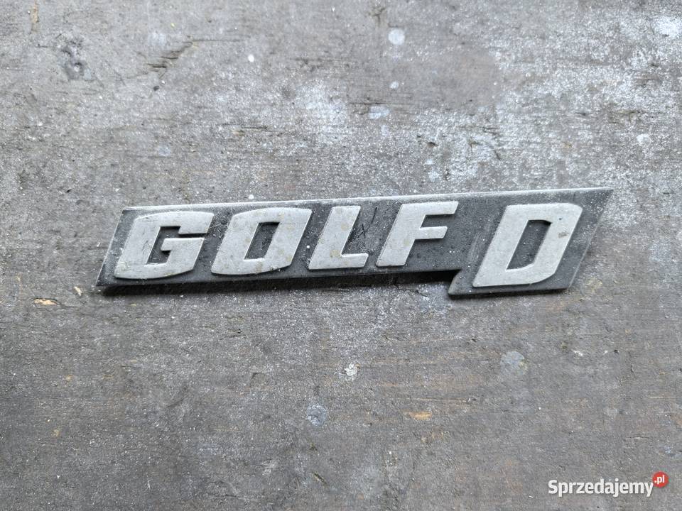 Emblemat znaczek napis Golf D mk1 Części samochodowe