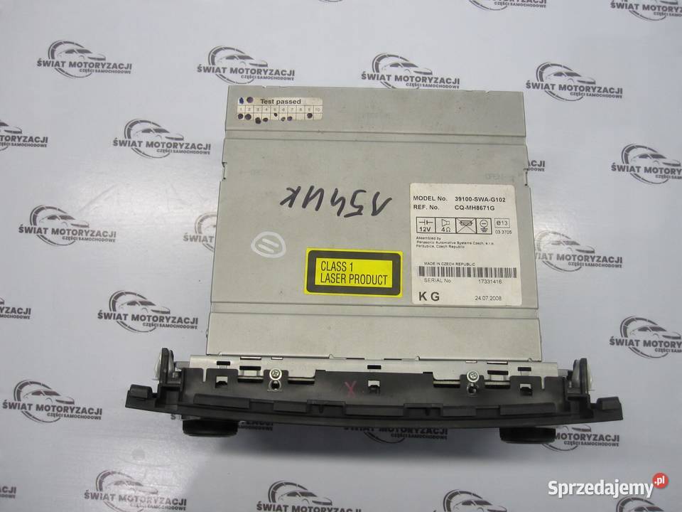 HONDA CRV III 09r radio CD 39100SWAG102 17331416 osobowe sprzedam