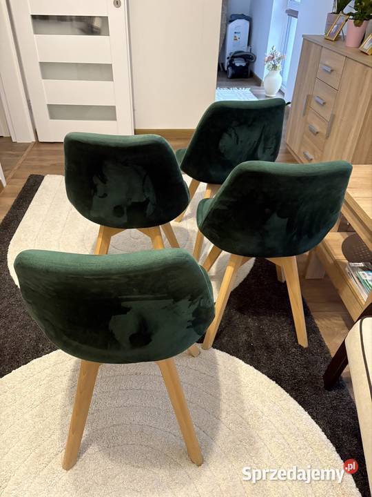 Krzesła zielone 4 sztuki