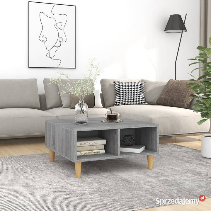Stolik kawowy szary dąb sonoma 60x60x30 WM813165 mazowieckie Warszawa sprzedam
