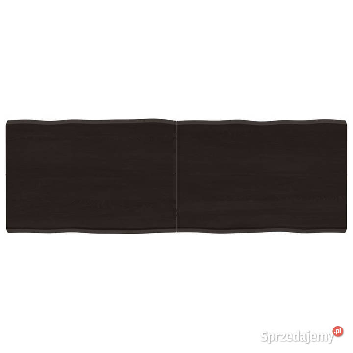 Blat ciemnobrązowy 120x40x24 drewno z naturalną mazowieckie Warszawa