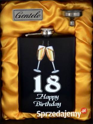 Piersiówka na 18 Urodziny Prezent Happy Birthday Ostrowy nad Okszą