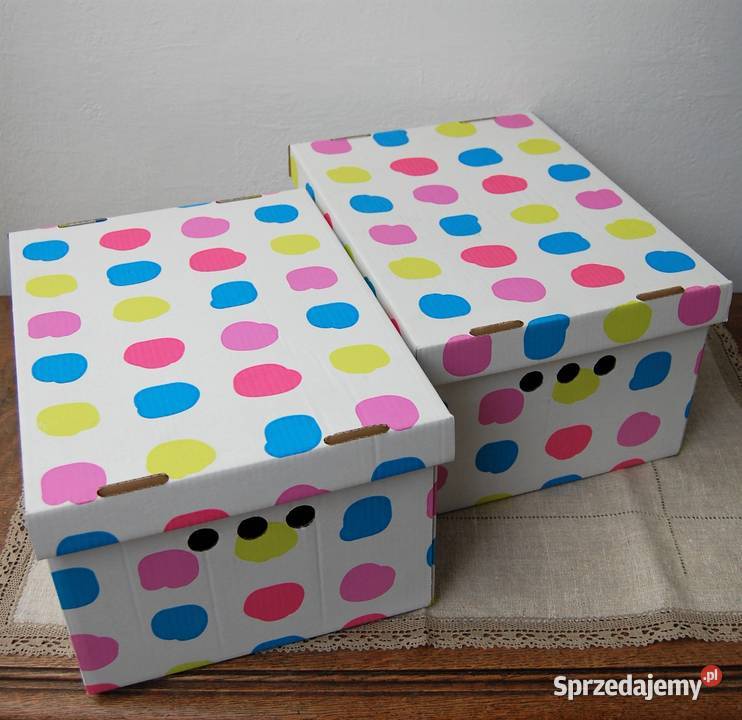 Pudło do przechowywania tektura kropki Spaceo 15 Lublin