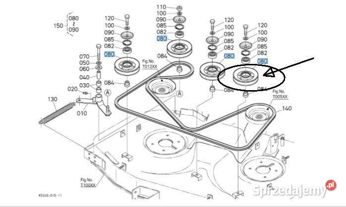 Koło pasowe kosiska Kubota GZD GR K Łańcut