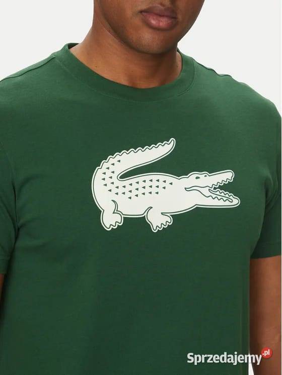 Tshirt męski Lacoste UltraDRY zielony M nowy zielony