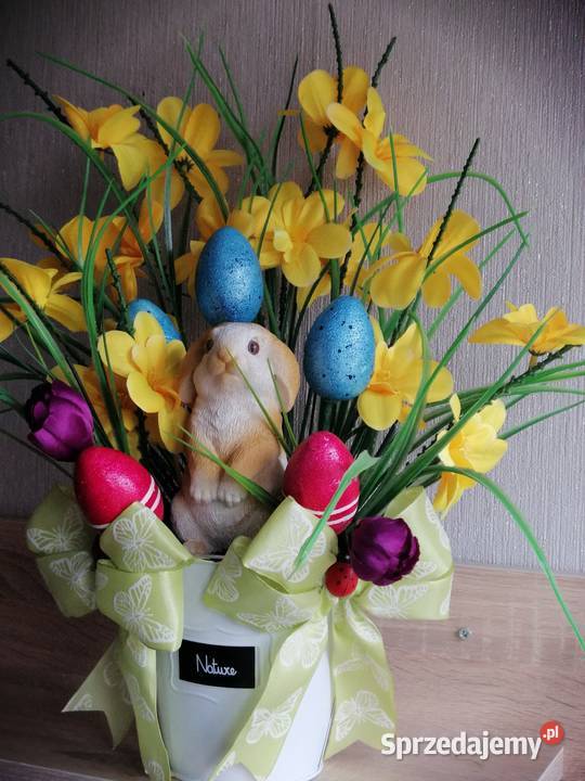 Oryginalna dekoracja świąteczna z zajączkiem w Katowice sprzedam