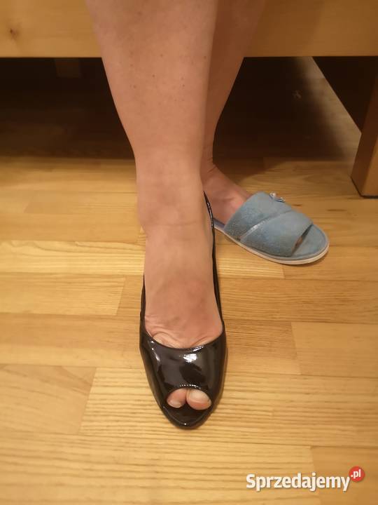 GF FERRE Gianfranco Ferre czarne buty włoskie na