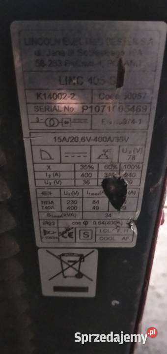 Spawarka Lincoln prostownik spawalniczy Linc405S Spawarki i lutownice Łódź