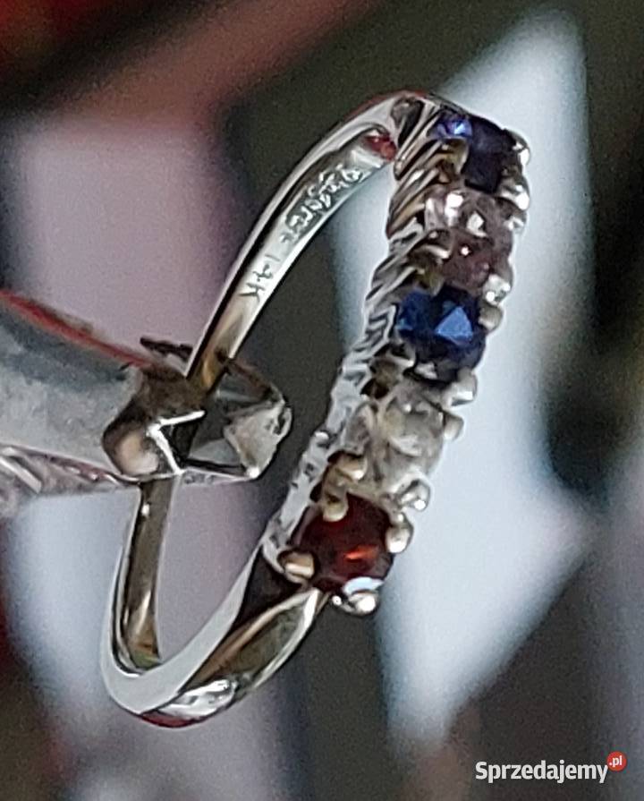 Pierścionek Damski Złoto 585 Tanzanite Szafir mazowieckie Grodzisk Mazowiecki