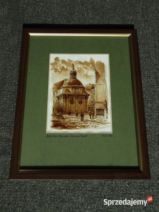 Grafika Lwów Ulica Halicka Widok strony rynku Warszawa sprzedam