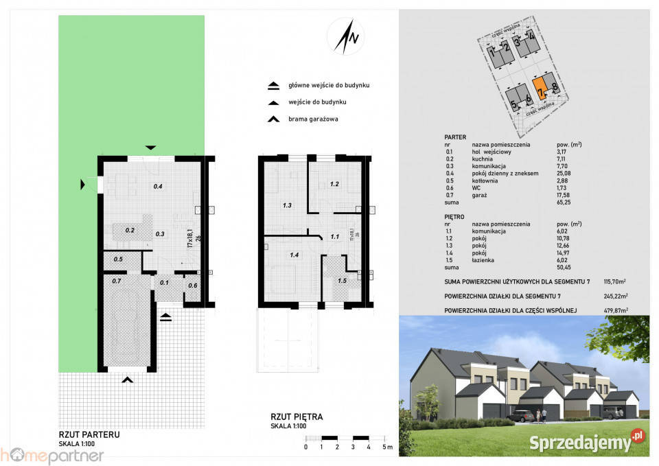 Sprzedaż domu bliźniaka 1157m2 Piszkawa