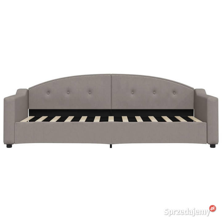 Sofa z funkcją spania kolor taupe obite tkaniną Warszawa