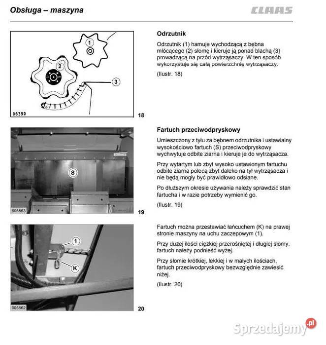 Instrukcja obsługi Claas Dominator 150 140 130 Zduńska Wola