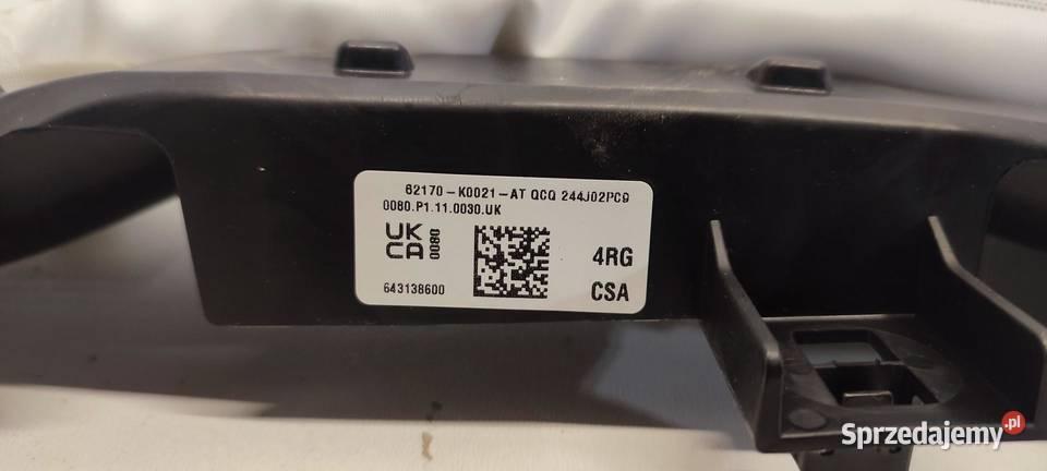 MAZDA 2 TOYOTA YARIS IV KURTYNA AIRBAG PRAWA osobowe