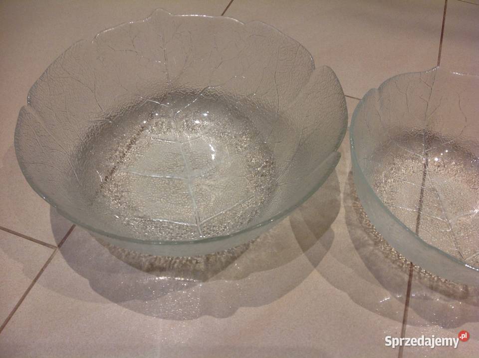 Misa Patera Szklana Liść 2 Vintage lubuskie Nowa Sól