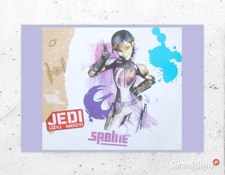 star wars rebelianci plakat A4 sabine plakat z fioletowy