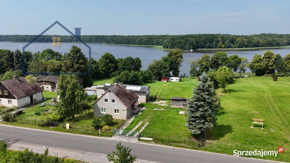 Zabudowana działka z linią brzegową Jezioraka Szałkowo sprzedam