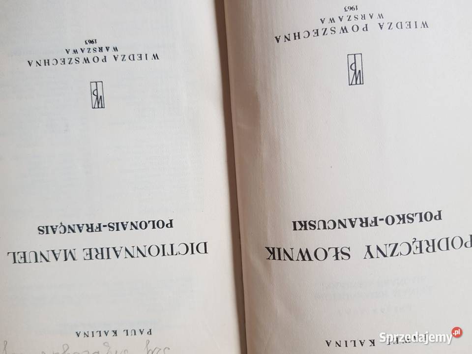 DICTIONNAIRE MANUEL POLONAIS FRANCAIS Paweł świętokrzyskie