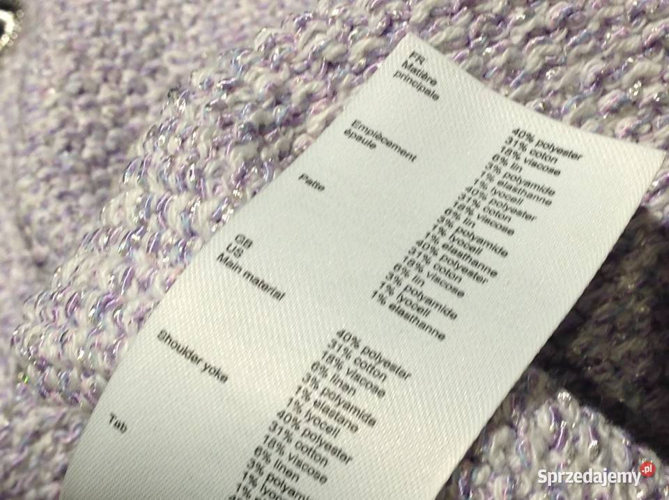 Kardigan Damski MAJE S z Blyszczącą Przędzą NOWY Nowa Sól