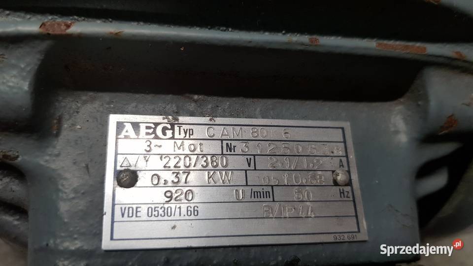 Silnik elektryczny AEG 370 W z wariatorem Pozostałe Pelplin