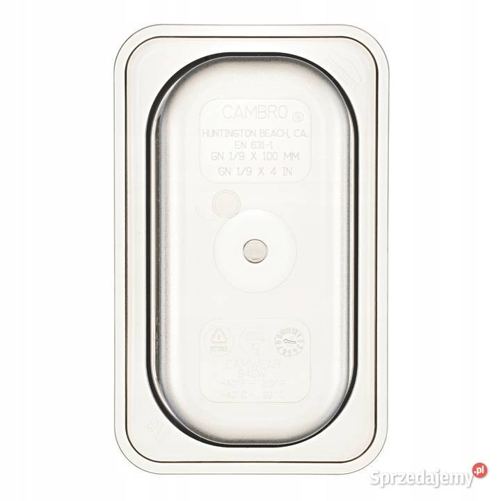 Camwear GN 19 z poliwęglanu Cambro 100 mm Góra