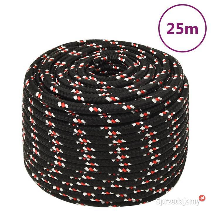 vidaXL Linka żeglarska czarna 12 mm 25 m sprzedam