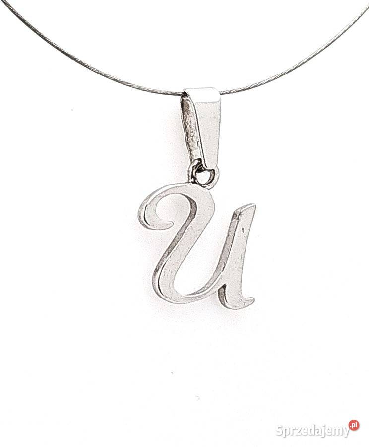 Srebrna zawieszka literka U NS50 WYPRZEDAŻ Poznań