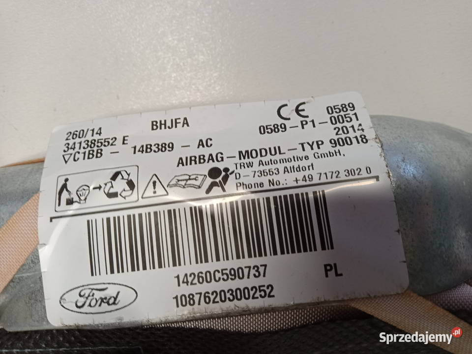 FORD FIESTA MK7 KURTYNA POWIETRZNA PRAWA wielkopolskie Rakoniewice sprzedam