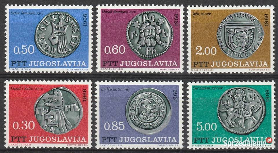 JUGOSŁAWIA MONETY 1966 CZYSTE Łódź sprzedam