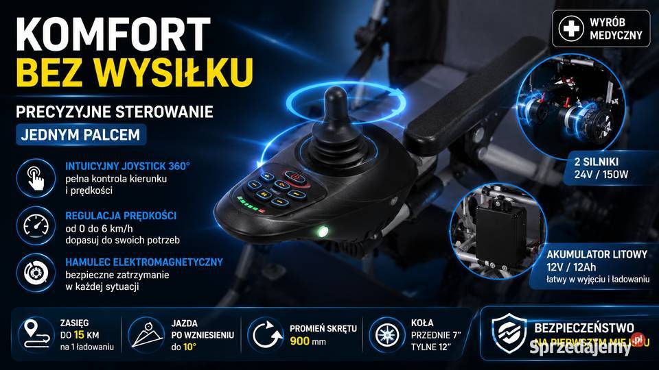 Elektryczny wózek inwalidzki Pozostałe Warszawa