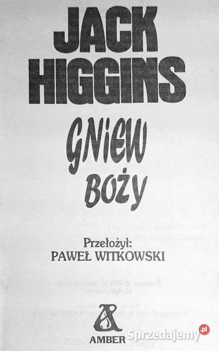 Gniew Boży Jack Higgins miękka Chełm