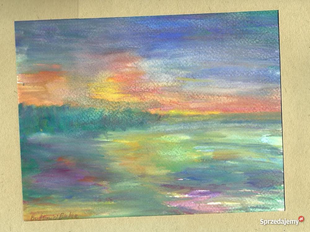 Park Pałacem Wilanowskim pastel aut Renata Bulic Warszawa