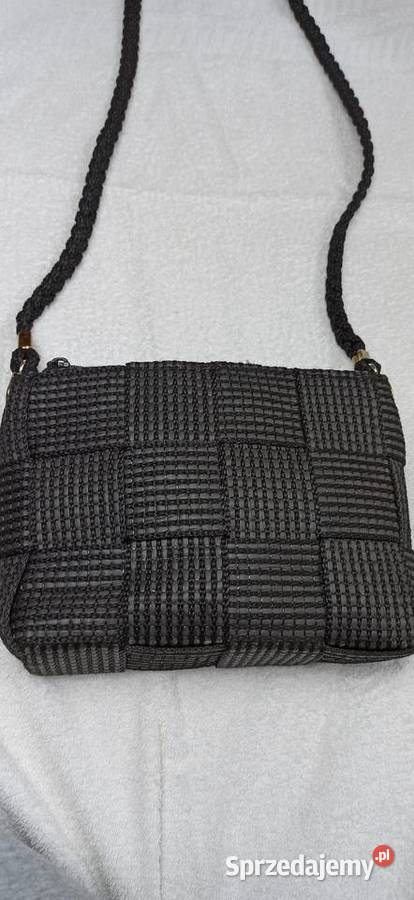 Torebka czarna patchwork made in italy włoska Stalowa Wola