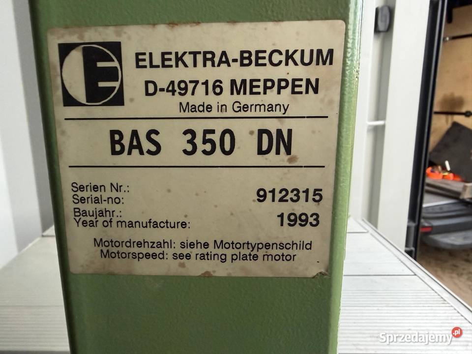 Piła taśmowa taśmówka Elektra Beckum BAS 350DN Kolno