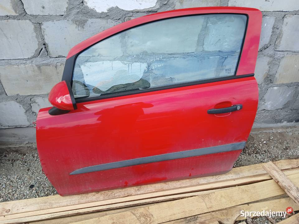 Drzwi lewe przednie kompletne Corsa D HB 3D lak Radłów