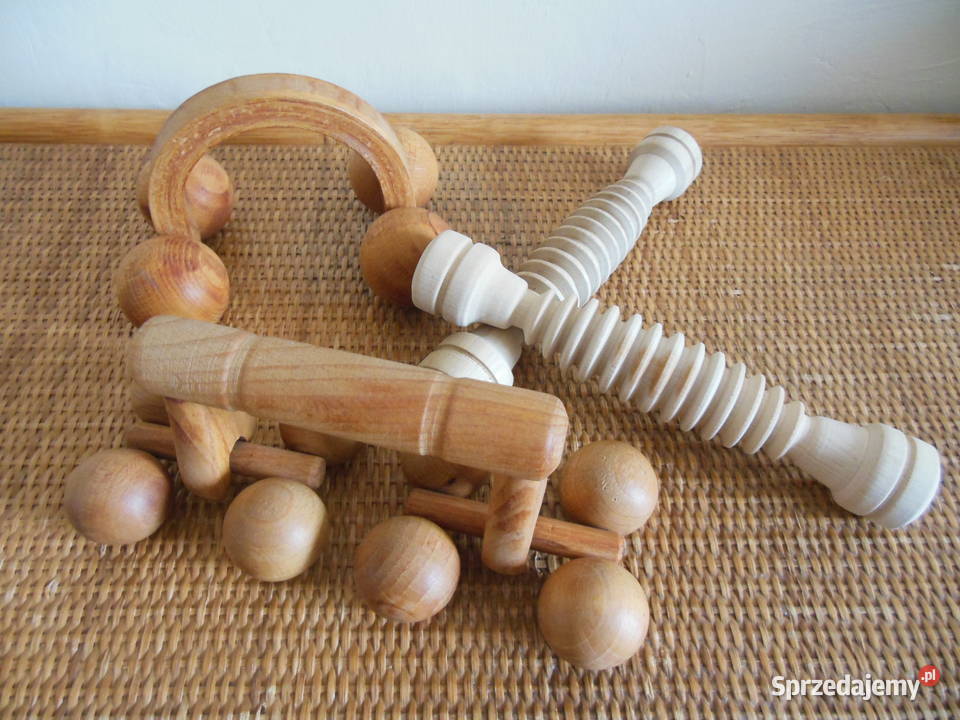 zestaw 4 akcesoria drewniane zdrowy masaż Pozostałe Zdrowie i Uroda Wrocław